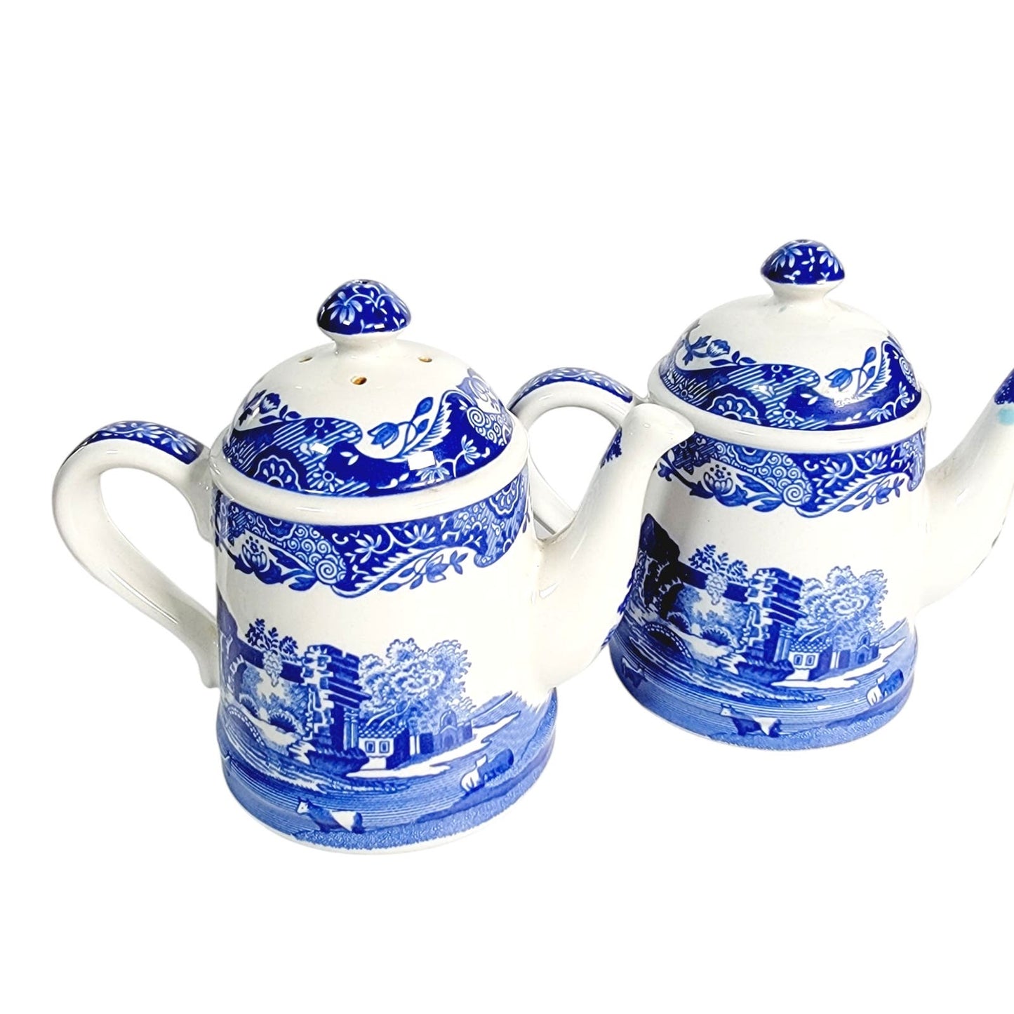 Spode Teacup Salt & Pepper Shakers, Italian Spode Design, Made in England