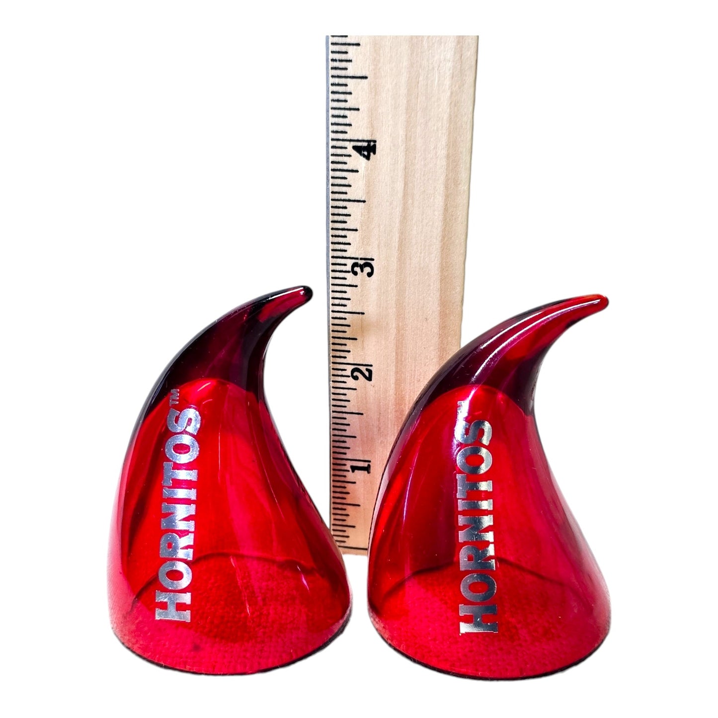 Set of 2 Hornitos Tequila Devil Horn Red Shot Glasses / Wonky Christmas Tree