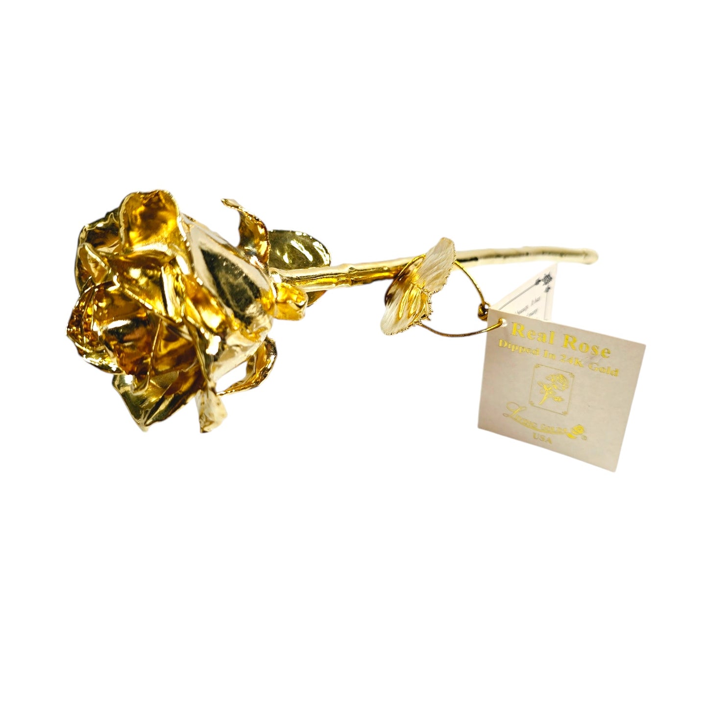 Real Rose Dipped in 24K Gold by Living Gold USA, Gold Rose