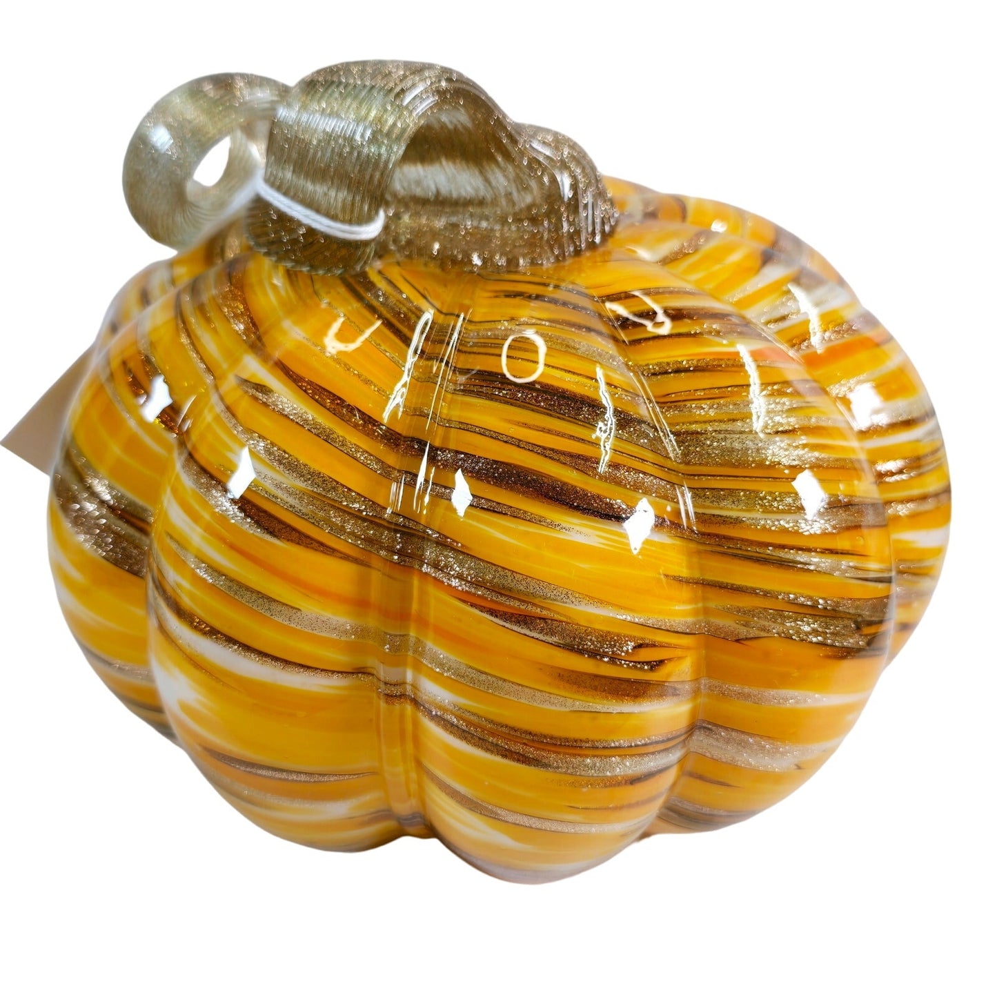 Home Martha Stewart Soft Green Hand Blown Glass Pumpkin