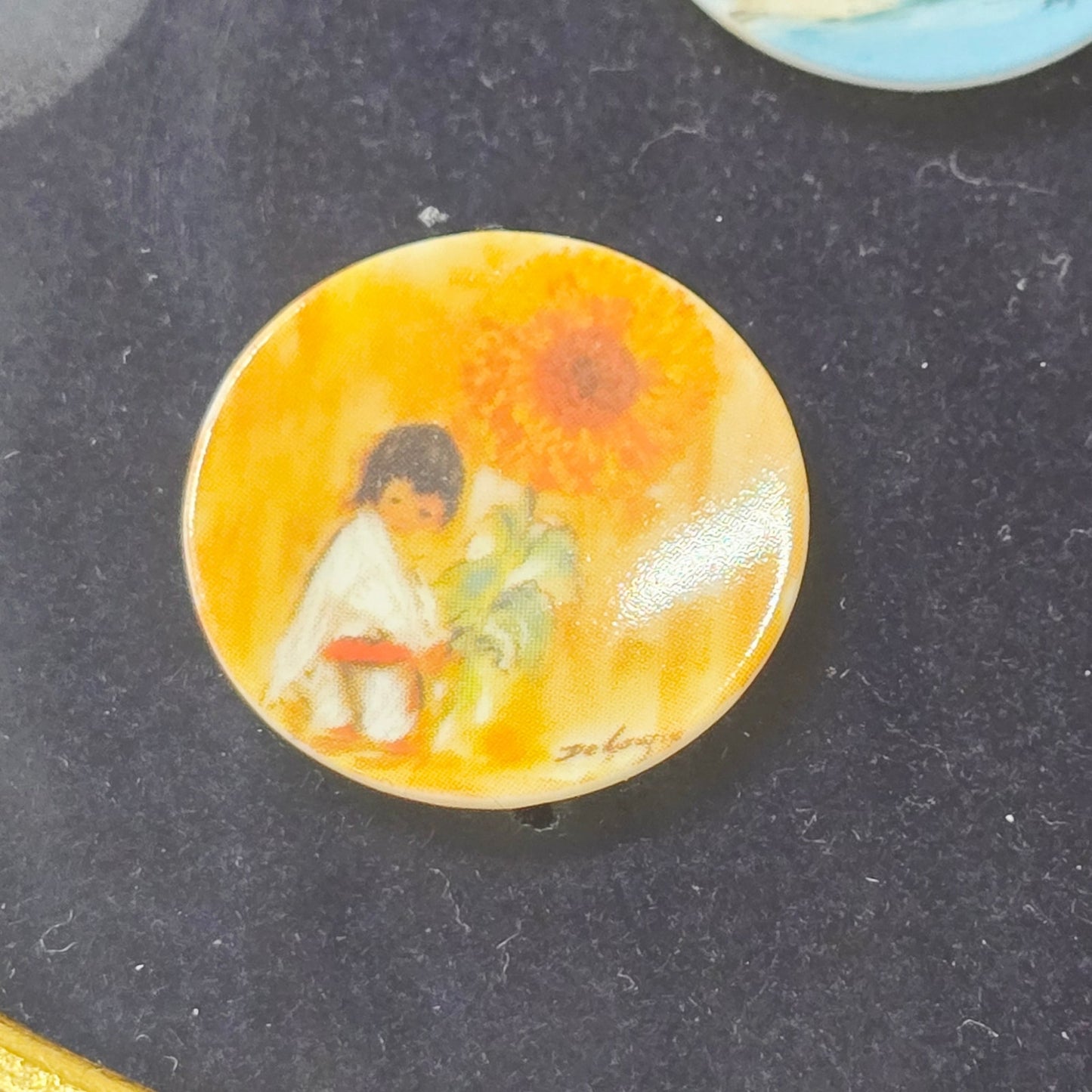 Framed DeGrazia Miniature Plates - Set of 8 Signed & Numbered Porcelain