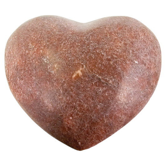 Pink Tone Heart-Shaped Stone Paperweight, 3.25" W