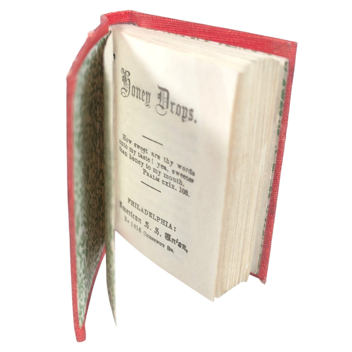 Antique Miniature Honey Drops Christian Devotional Scripture Book Pocket Size