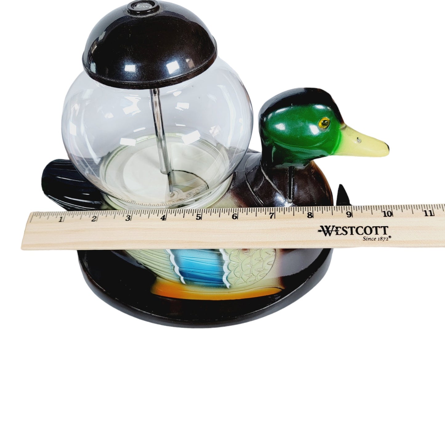 Vintage Carousel Industries Mallard Duck Gumball Coin Machine Glass Globe