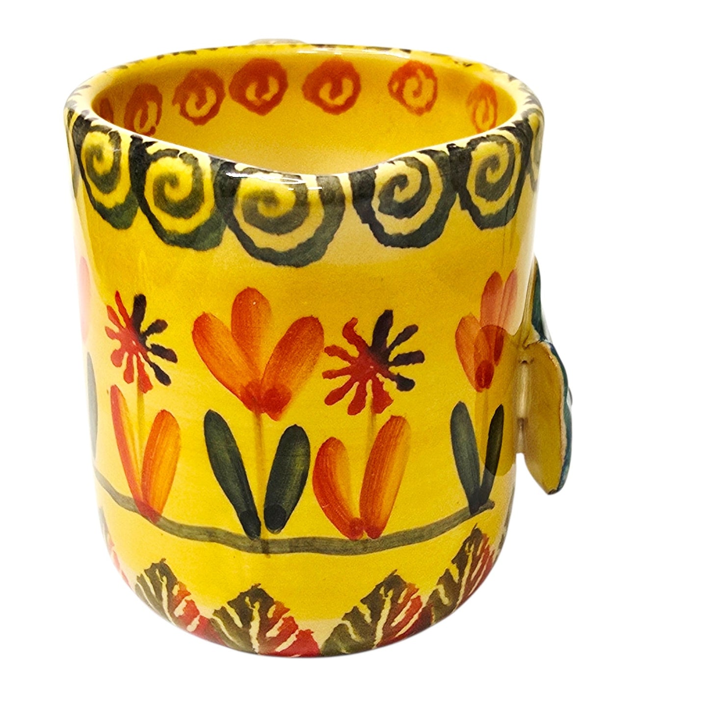 Vtg Italica ARS Italy Pottery 3D Cat Creamer Pitcher Spout Character Mug 3.25"