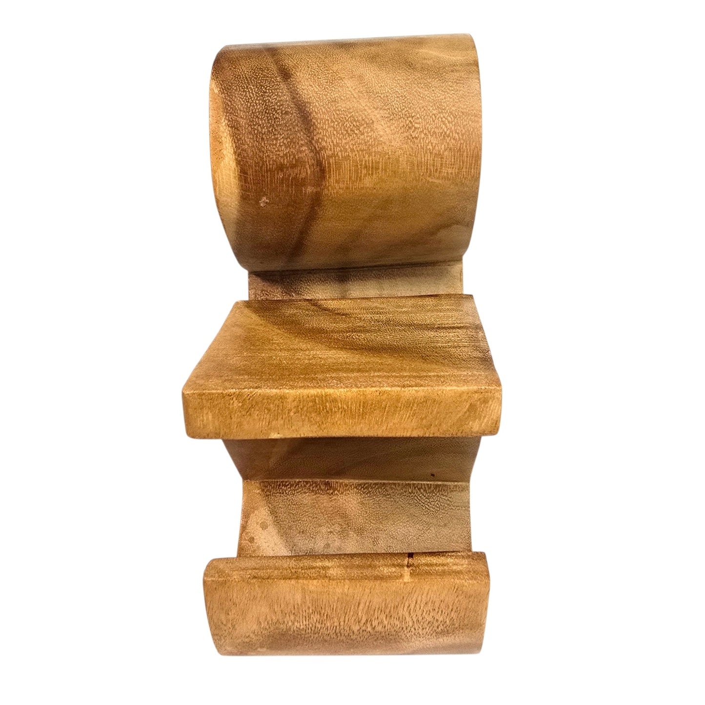 Vintage Hand Carved Wooden Ampersand Sign Large 3D Block Symbol & Bookend