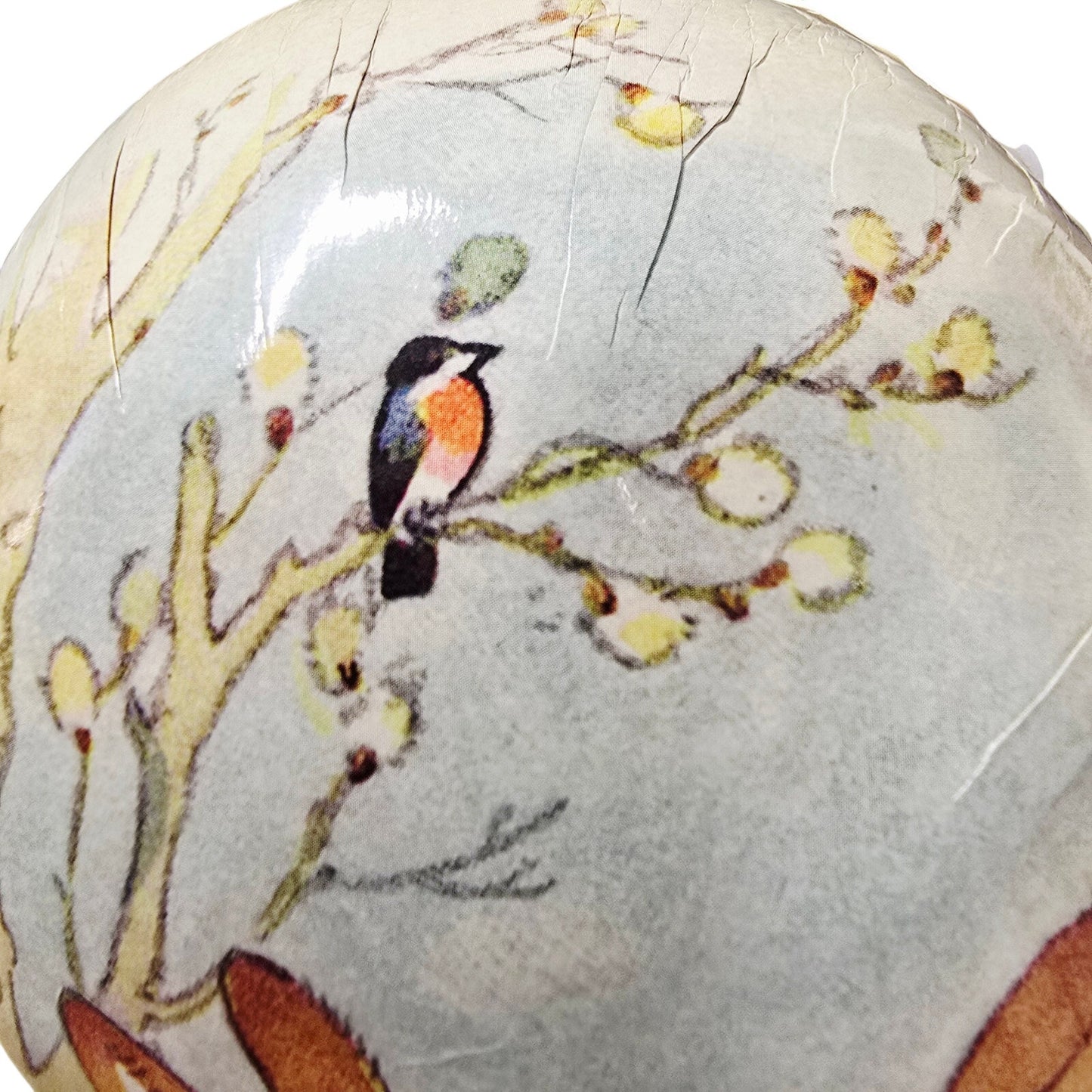 (Saved for Customer) Vintage German Paper Mache Easter Egg Lot (2) Nestler & Echt Erzgebirge