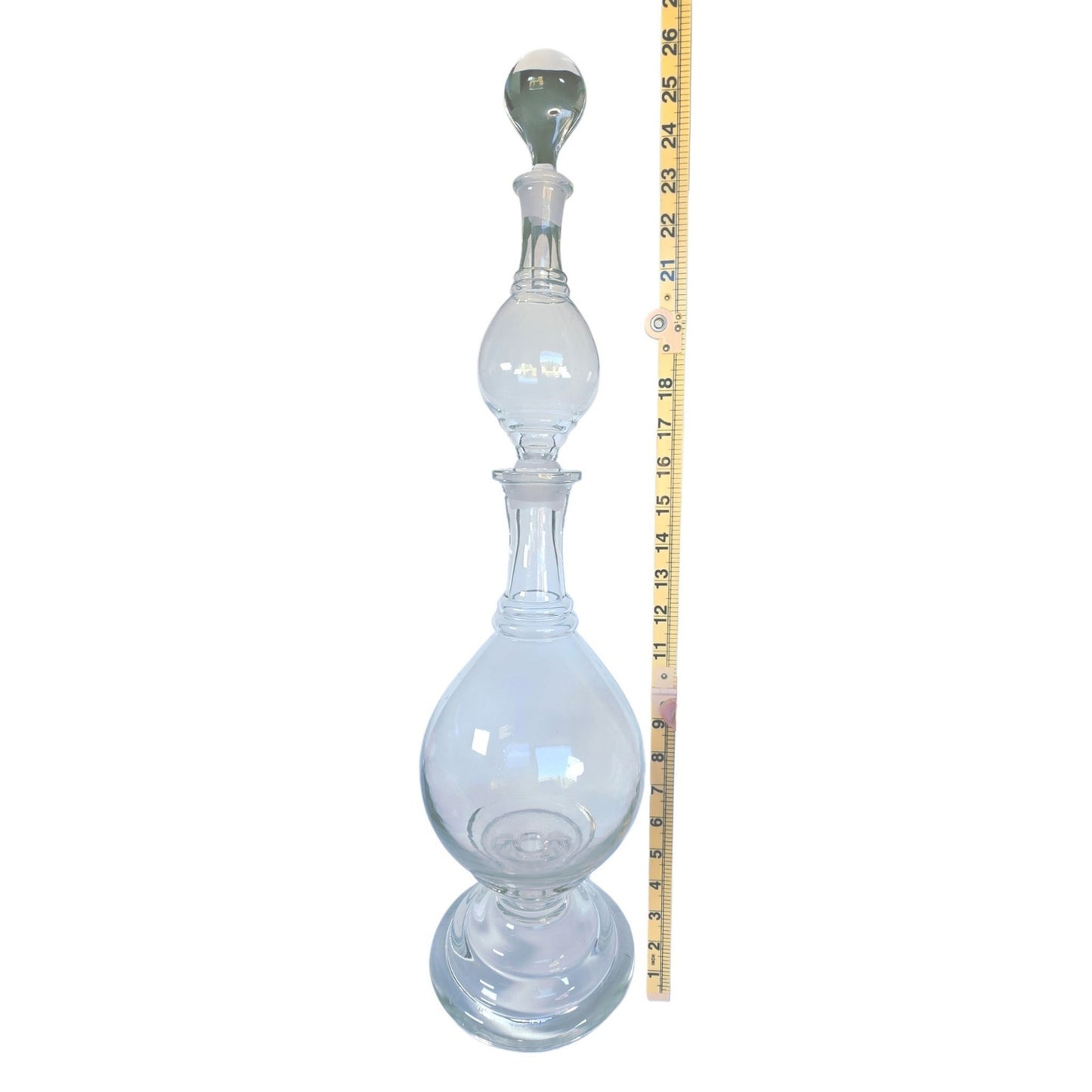 Antique Pharmacy Apothecary Show Globe 4-Piece Glass Display c. 1900 Large 26.5"