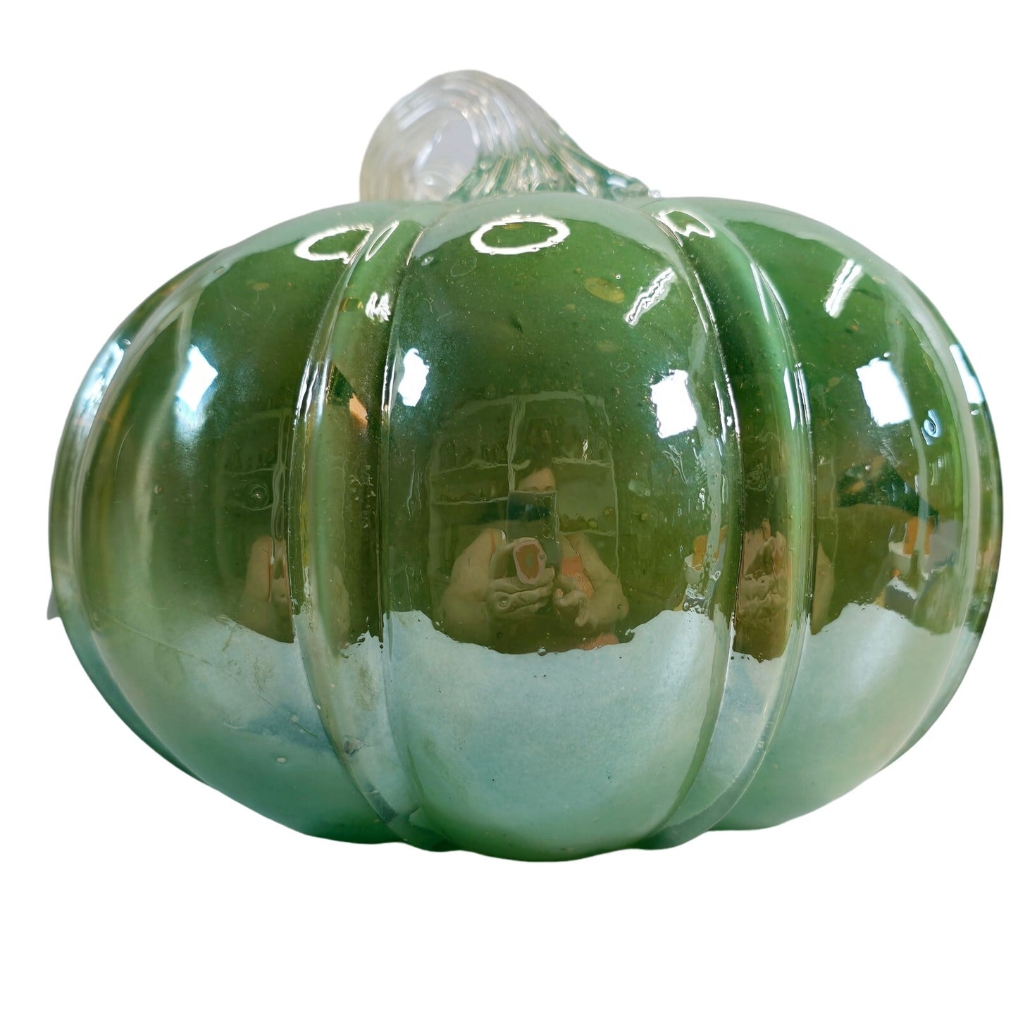 Home Martha Stewart Soft Green Hand Blown Glass Pumpkin