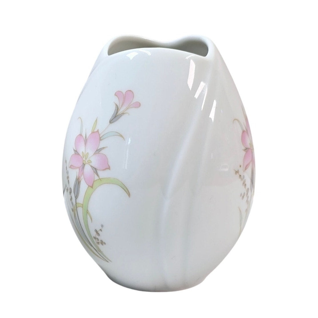 Vintage Arzberg Germany Tulipano Bud Vase Egg Vase White Porcelain Modern 3.5"