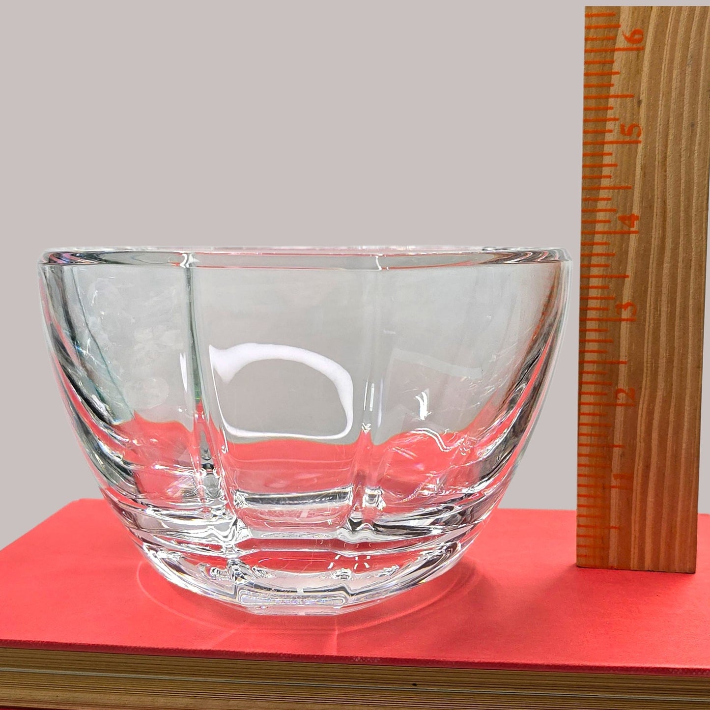 Tiffany & Co Travelers Umbrella Etched Crystal Display Bowl Elegant 6.5" Classic Heavy
