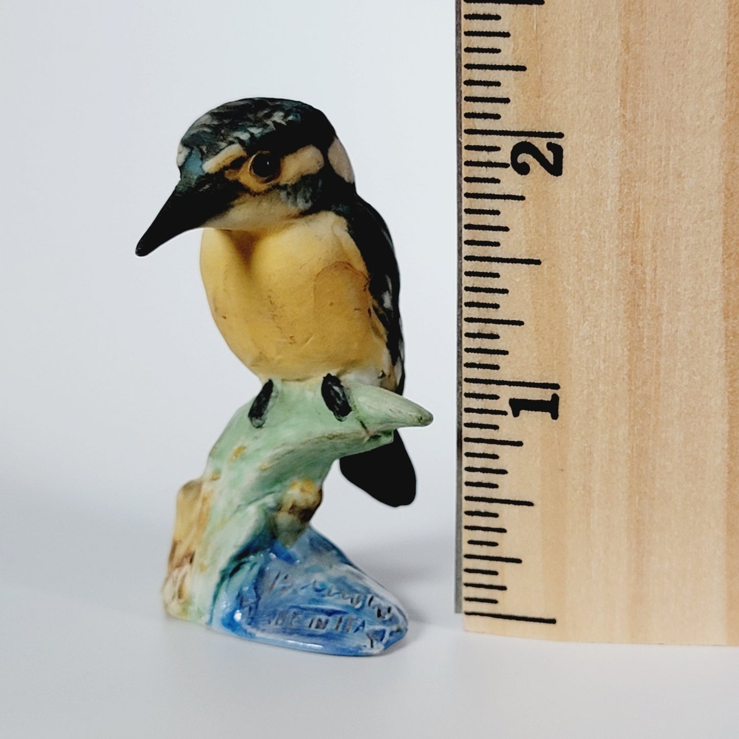 For Danni- Vintage Italian Porcelain Kingfisher Bird Figurine, Signed, Made in Italy