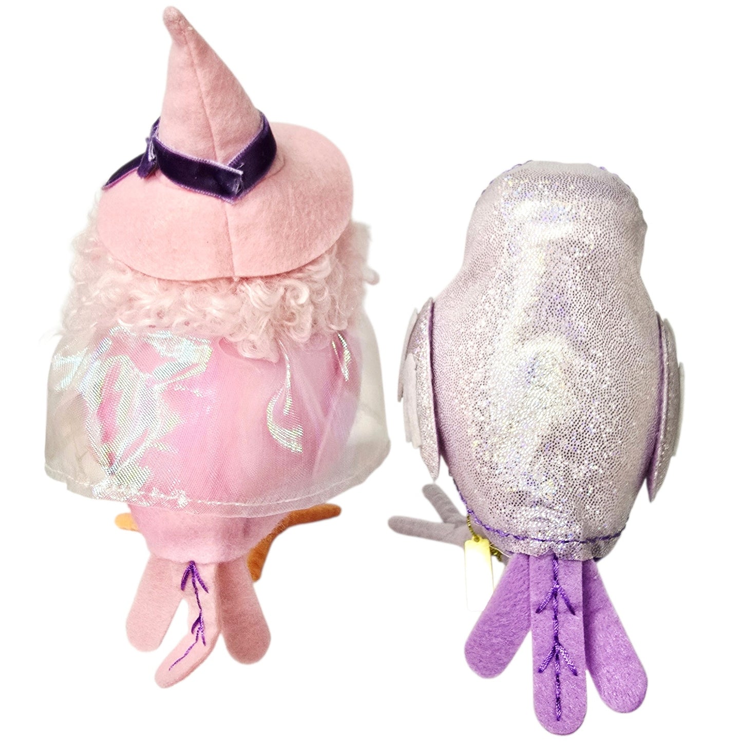 Target 2025 "Glitzy" & "Bonita" Halloween Birds | Wicked Glinda Style Good Witch & Skeleton Pair
