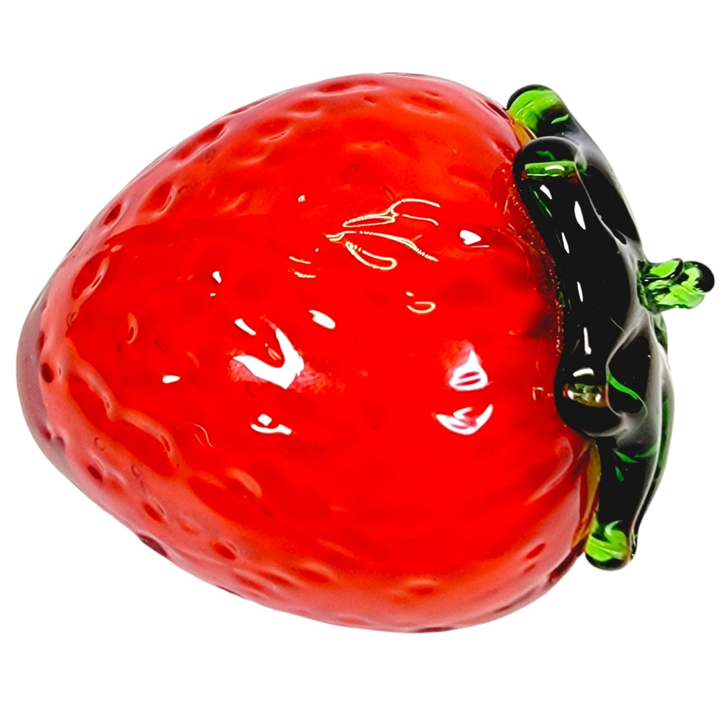 Hand Blown Art Glass Strawberry