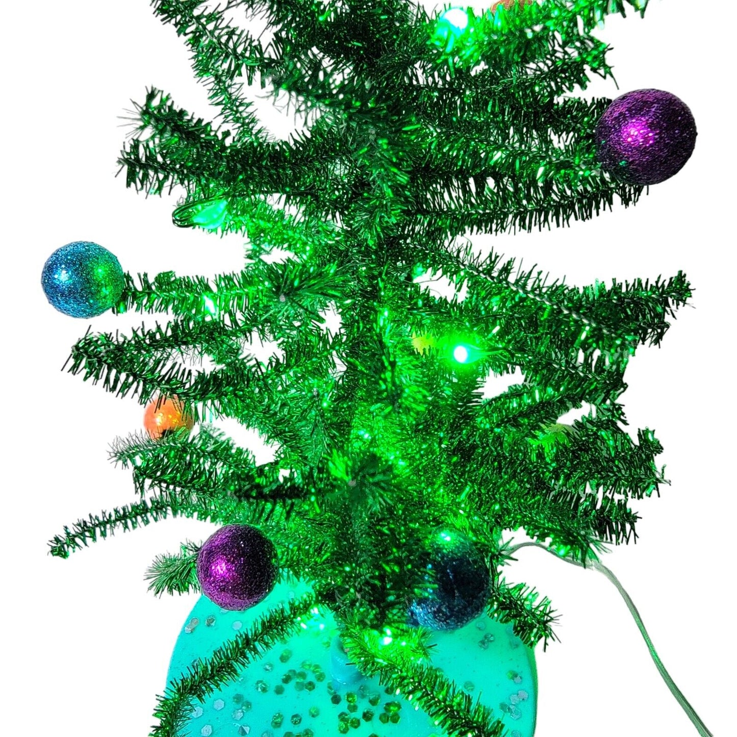 Philips Small Desktop LED USB Powered Christmas Tree 8" H Green Lights