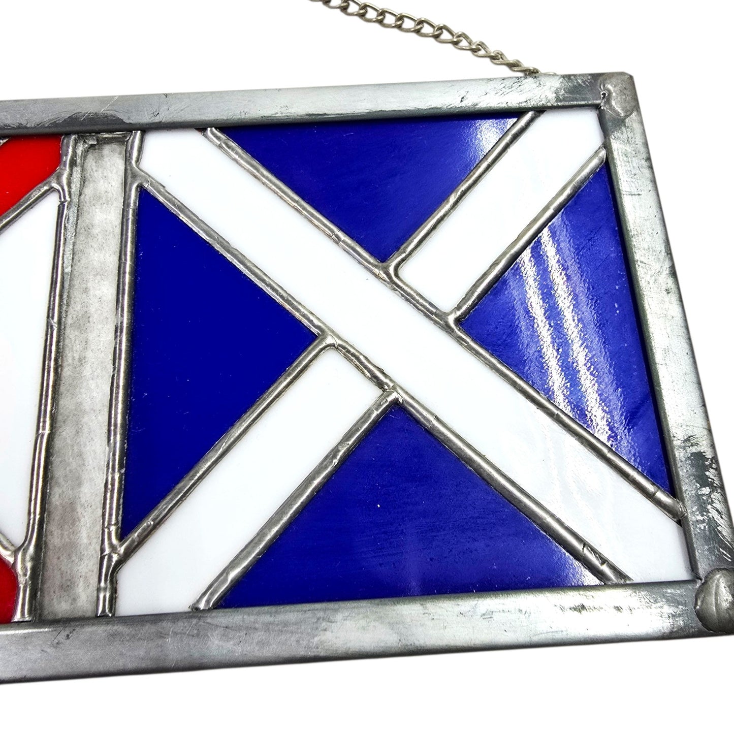 Vtg Stained Glass International Maritime Signal Flags Nautical Signals K V M