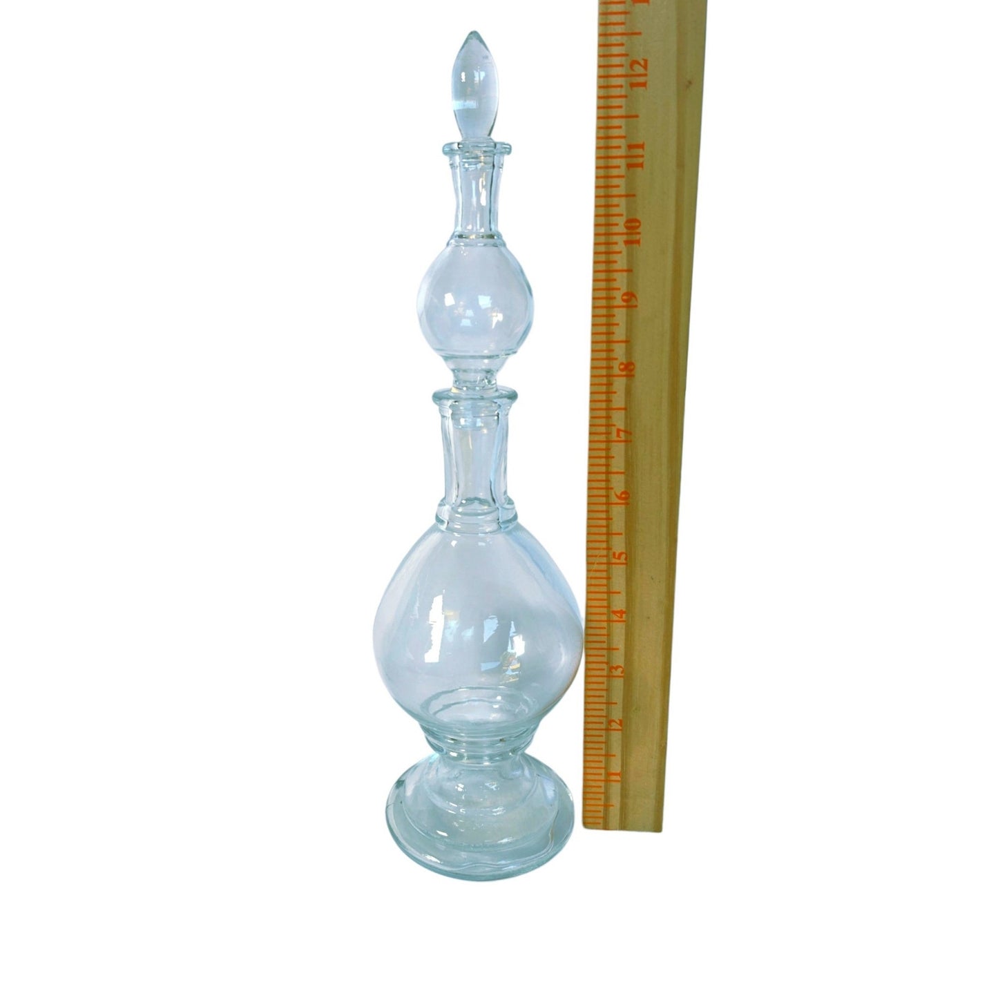 Vintage Pharmacy Show Globe 3-Pc Apothecary Display 12.75" Original Stopper