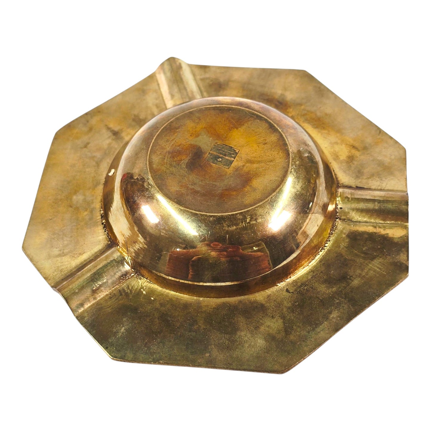 Vintage Brass Ashtray Great Seal of United States, Bald Eagle Strength Freedom