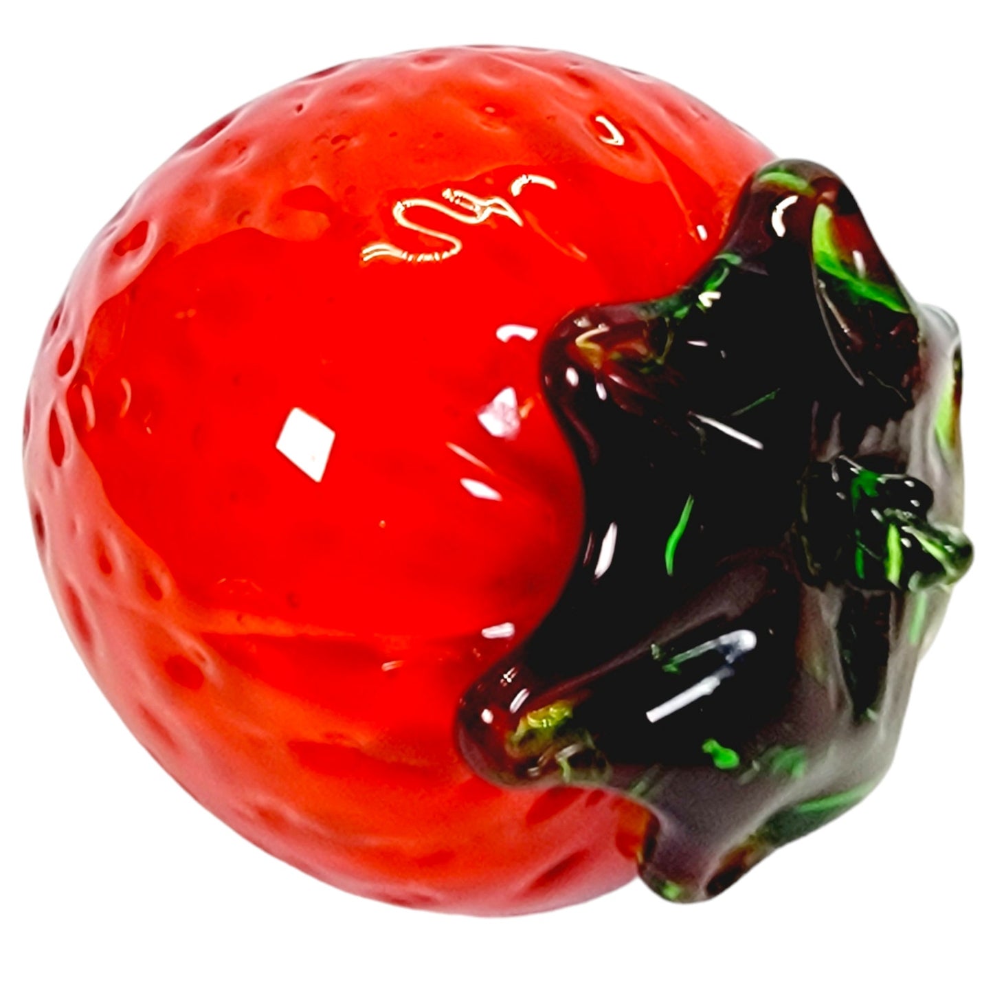 Hand Blown Art Glass Strawberry