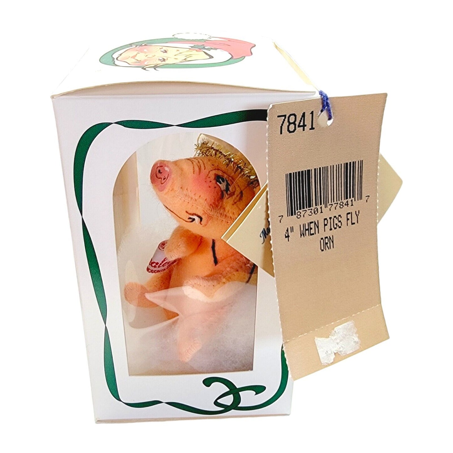 NEW in BOX Annalee Vintage 4” When Pigs Fly Angel Pig Ornament Doll 1997 #784197