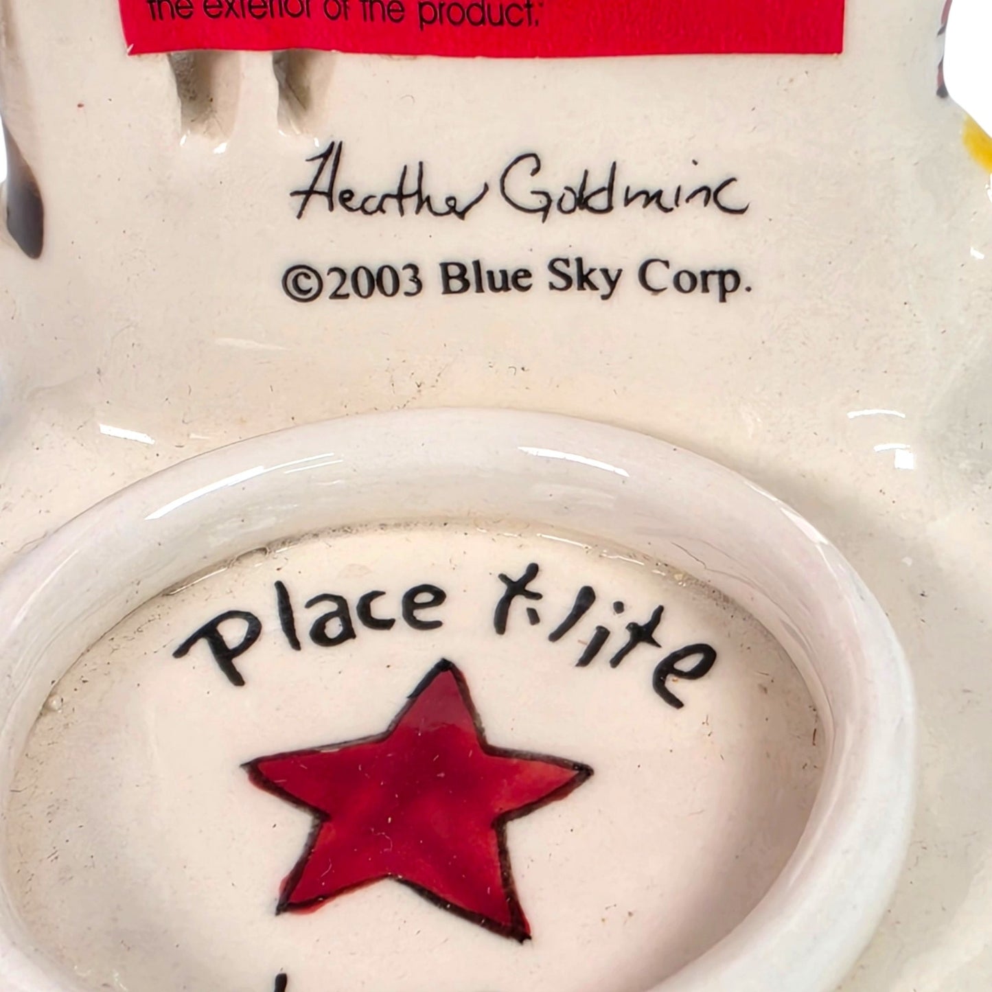 Blue Sky Clayworks Heather Goldminc Home Sweet Home Americana Tea Light House 03