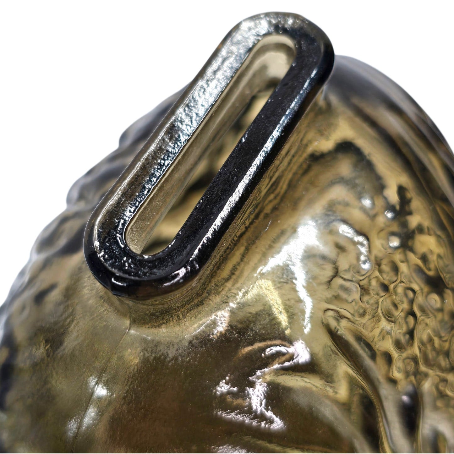 Vtg Anchor Hocking Wise Old Owl Smoke Glass Smoky Topaz Gray Brown Coin Bank MCM