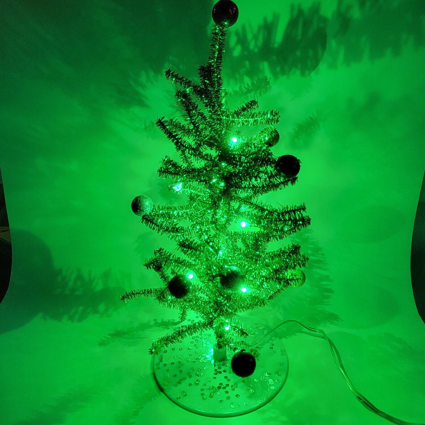 Philips Small Desktop LED USB Powered Christmas Tree 8" H Green Lights