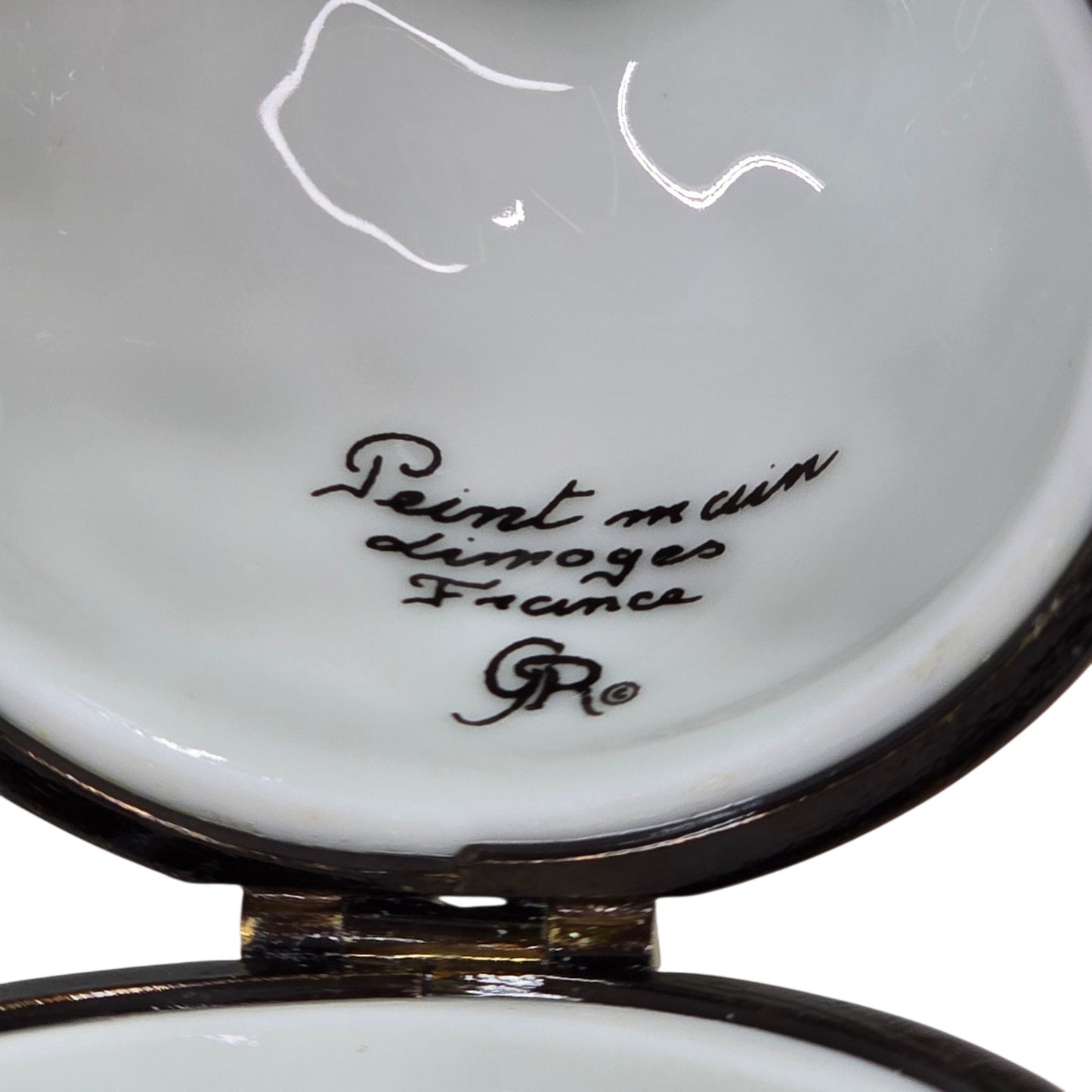 Limoges France Pineapple & Asparagus Trinket Box Set Atelier Box & Certificate