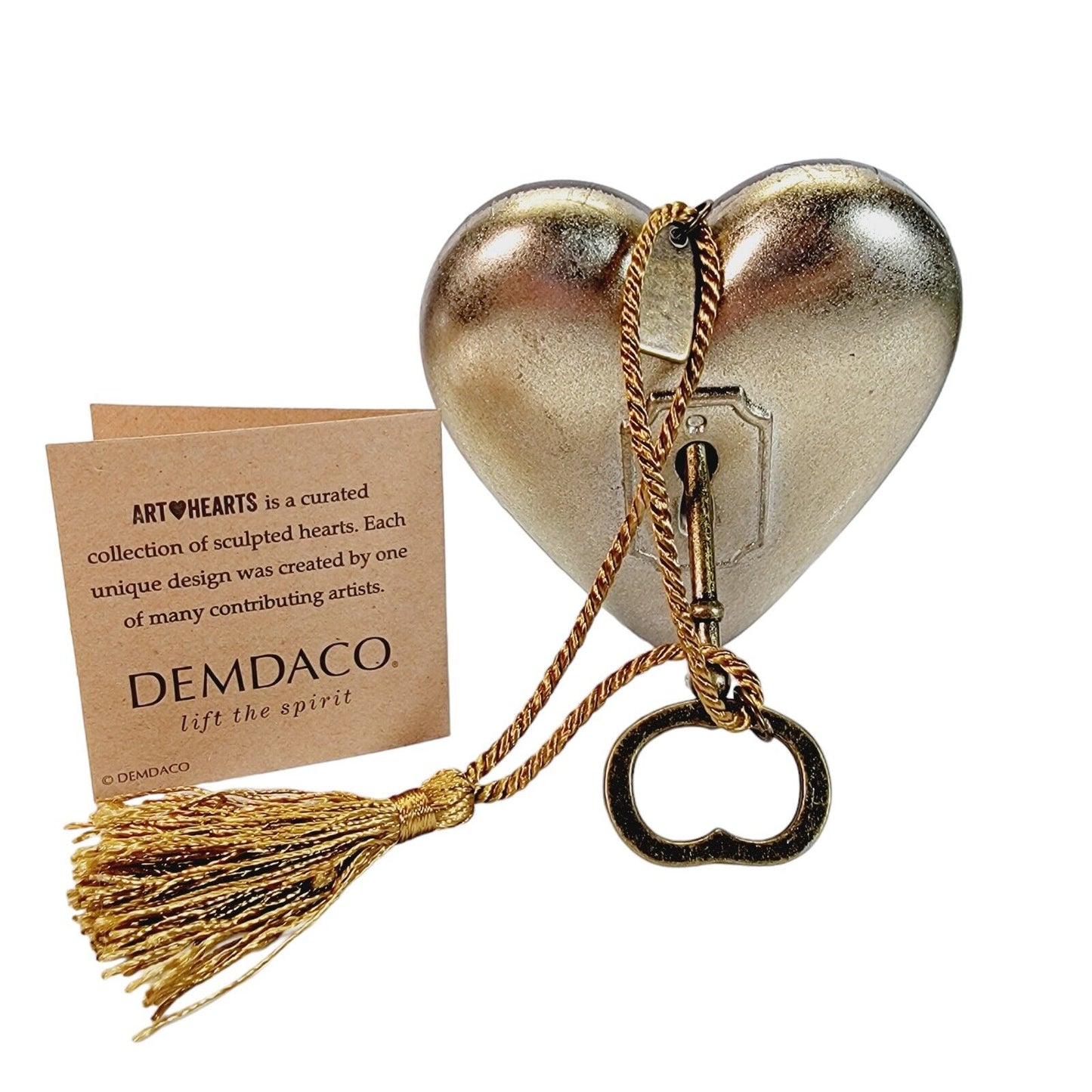 Demdaco "Believe Santa" Art Heart, Art-Inspired Sculptured Heart With Key Stand