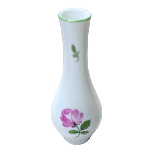Vintage Augarten Wien Austria Vienna Rose Hand-painted Bud Vase