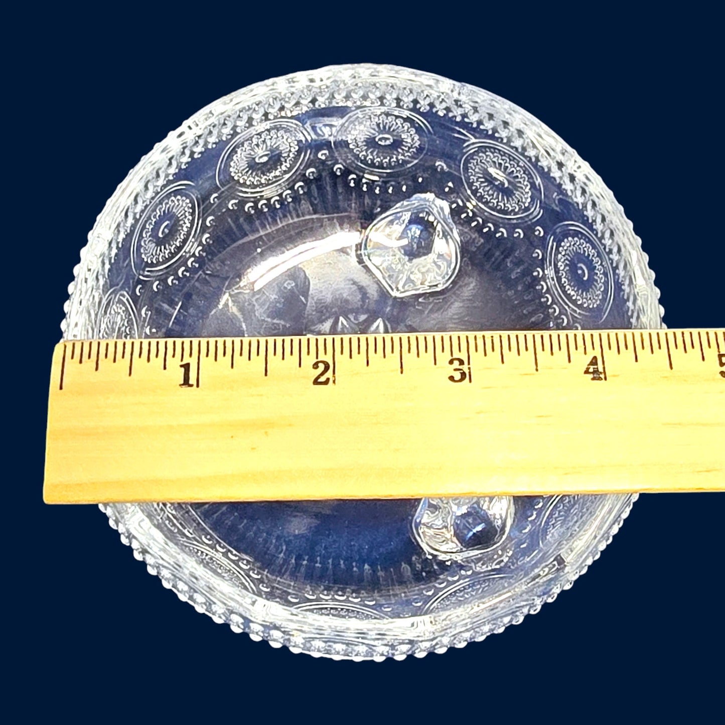 Vintage-Inspired Footed Glass Candy Jar / Trinket Box with Lid