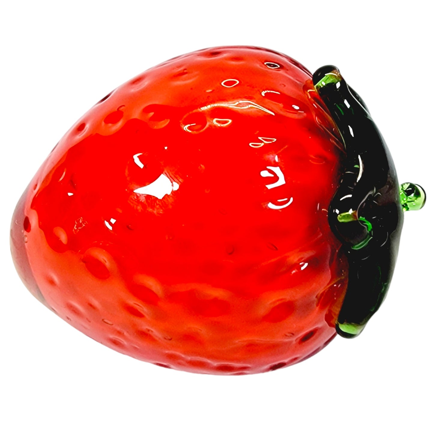 Hand Blown Art Glass Strawberry