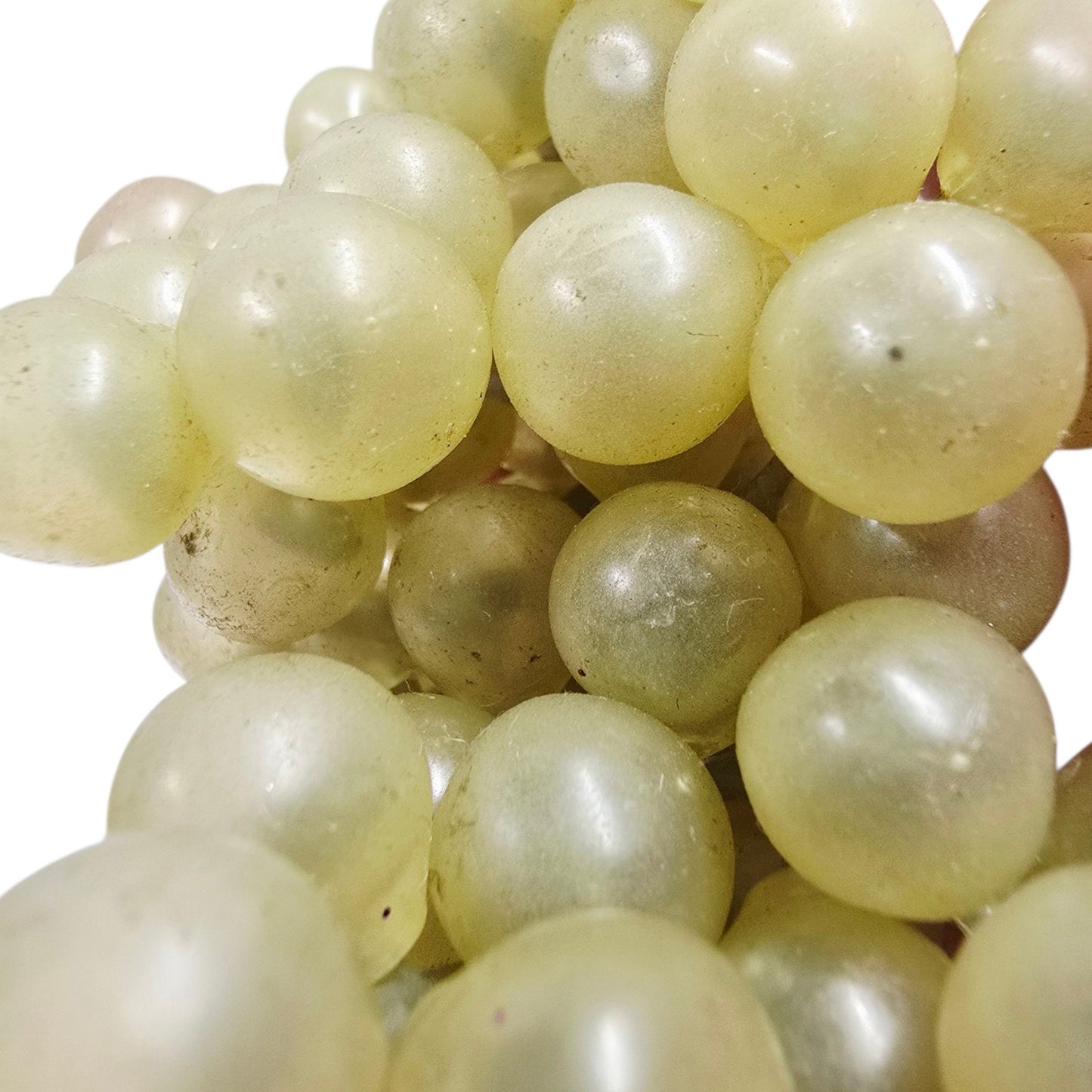 Faux Grapes Green & Red Artificial Fruit Rubber Plastic Fruit Bowl Farmhouse