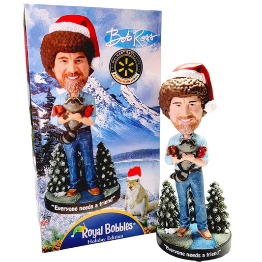 Bob Ross and Friends Holiday Bobblehead Royal Bobbles 8” Collectible