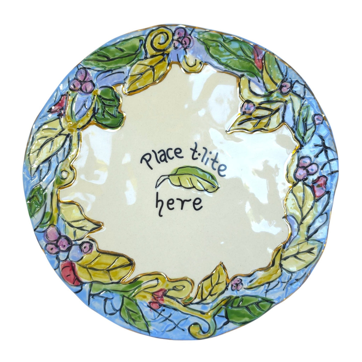 Blue Sky Clayworks 2003 Angel of Light Christmas Candle Underplate Trivet
