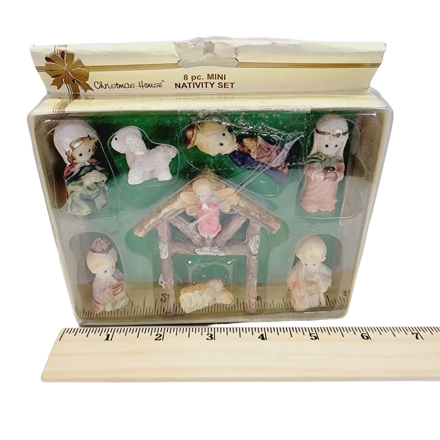 VTG Mini 8 Piece Ceramic Christmas Nativity Set by Greenbrier International