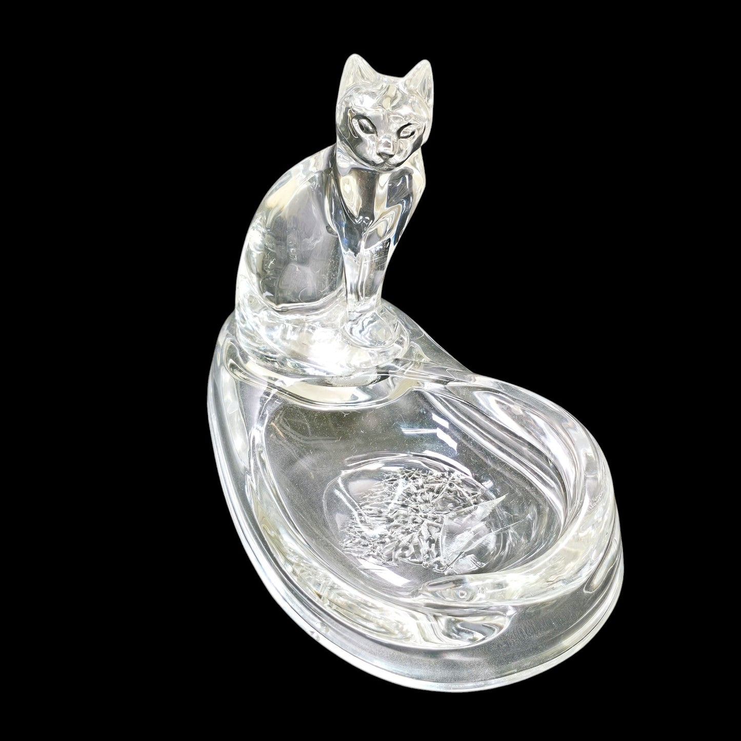 AS IS Acrylic Cat Soap Dish Trinket Dish, Flaw