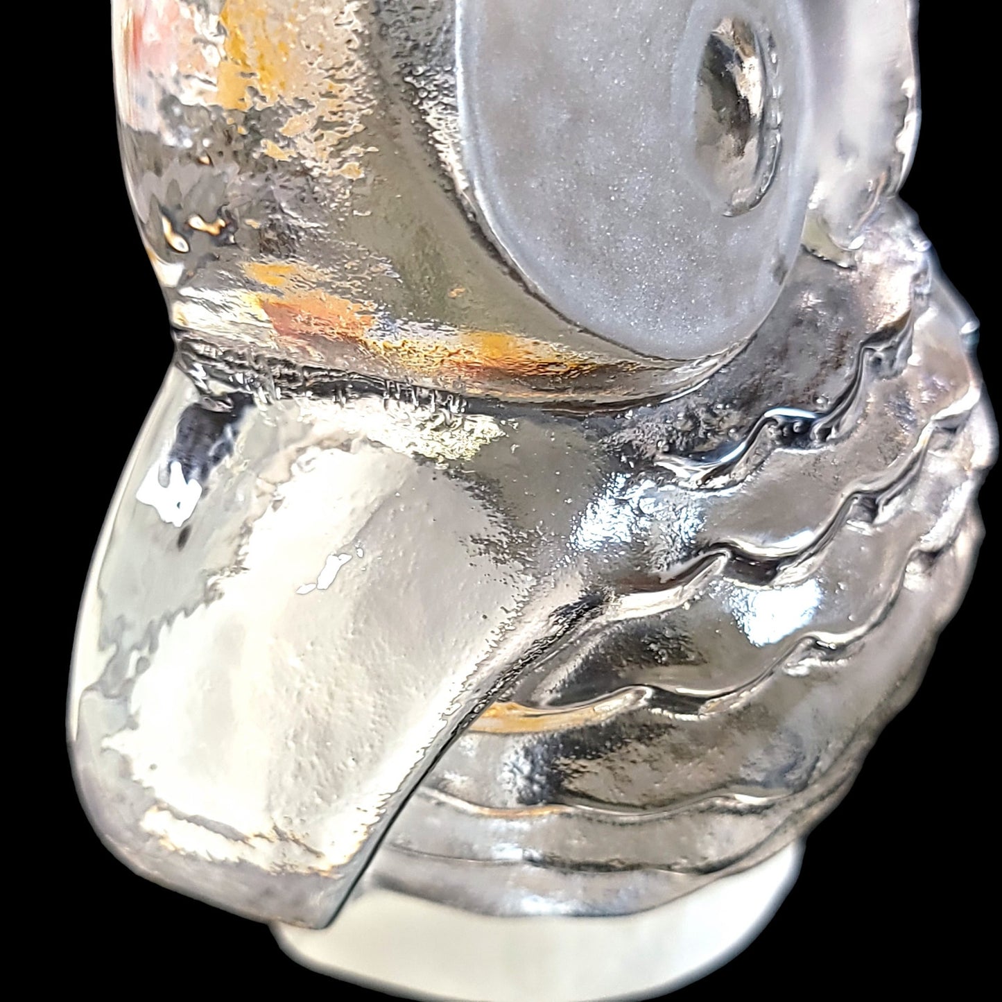 6" Vintage Clear Viking Glass Owl Bookend Paperweight