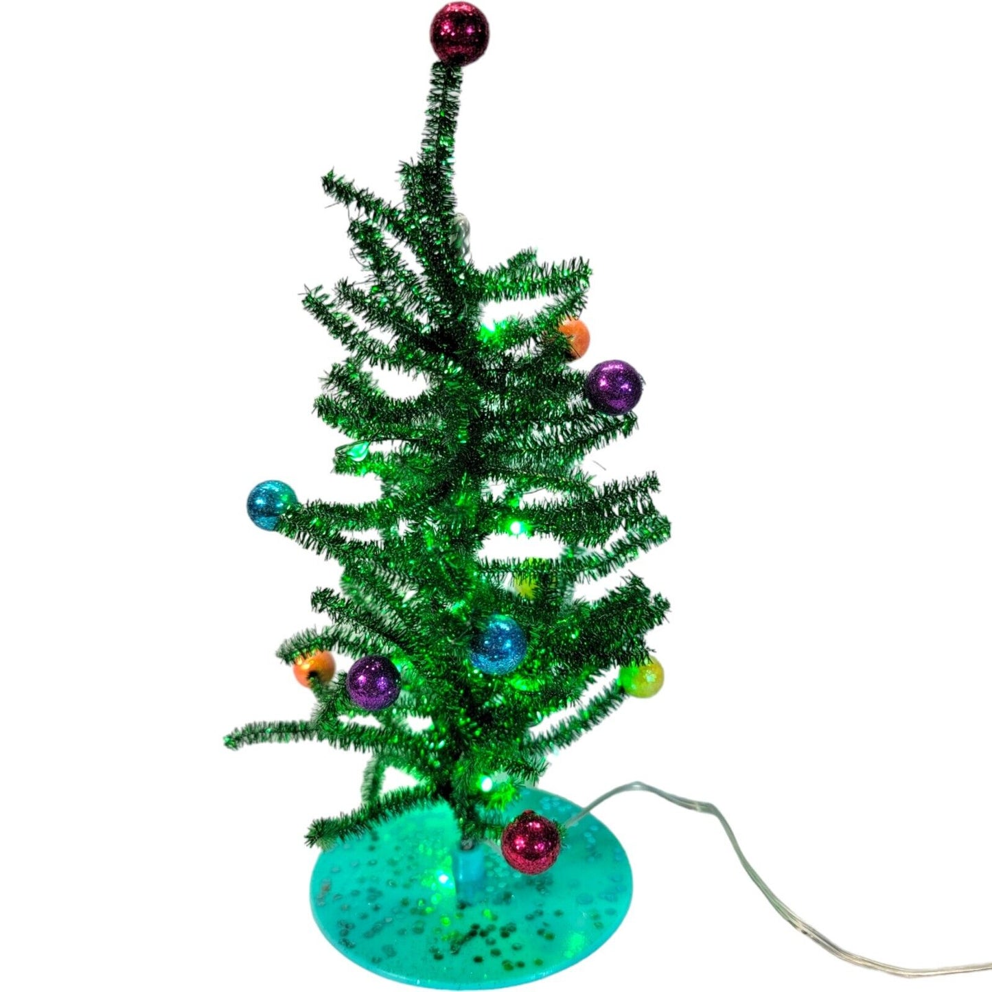 Philips Small Desktop LED USB Powered Christmas Tree 8" H Green Lights