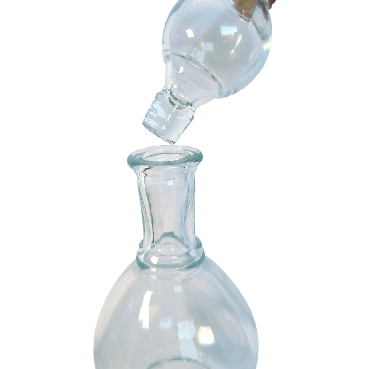 Vintage Pharmacy Show Globe 3-Pc Apothecary Display 12.75" Original Stopper