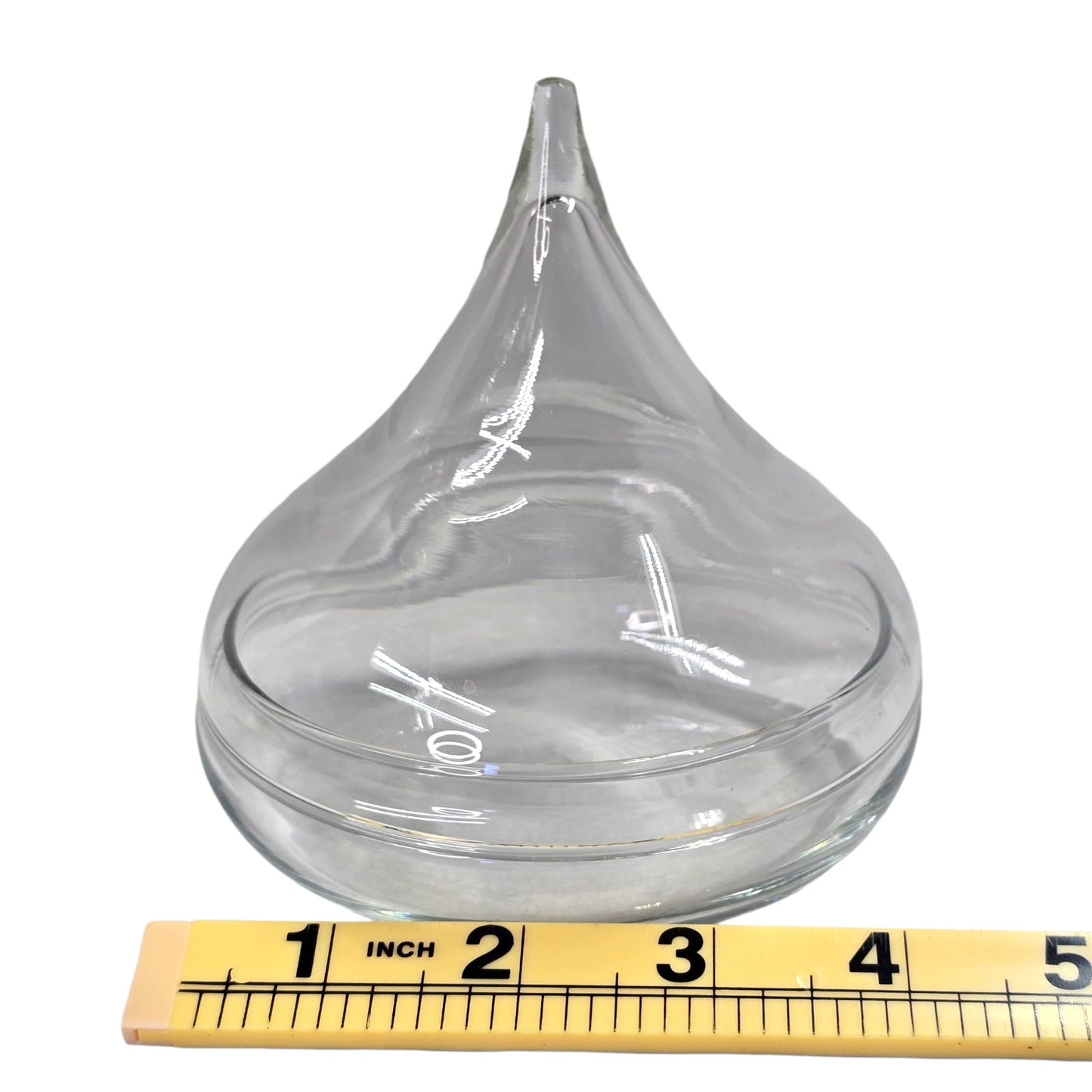 Hershey's Kiss Candy Dish Lidded Jar Clear Glass Candy Jar Trinket Dish