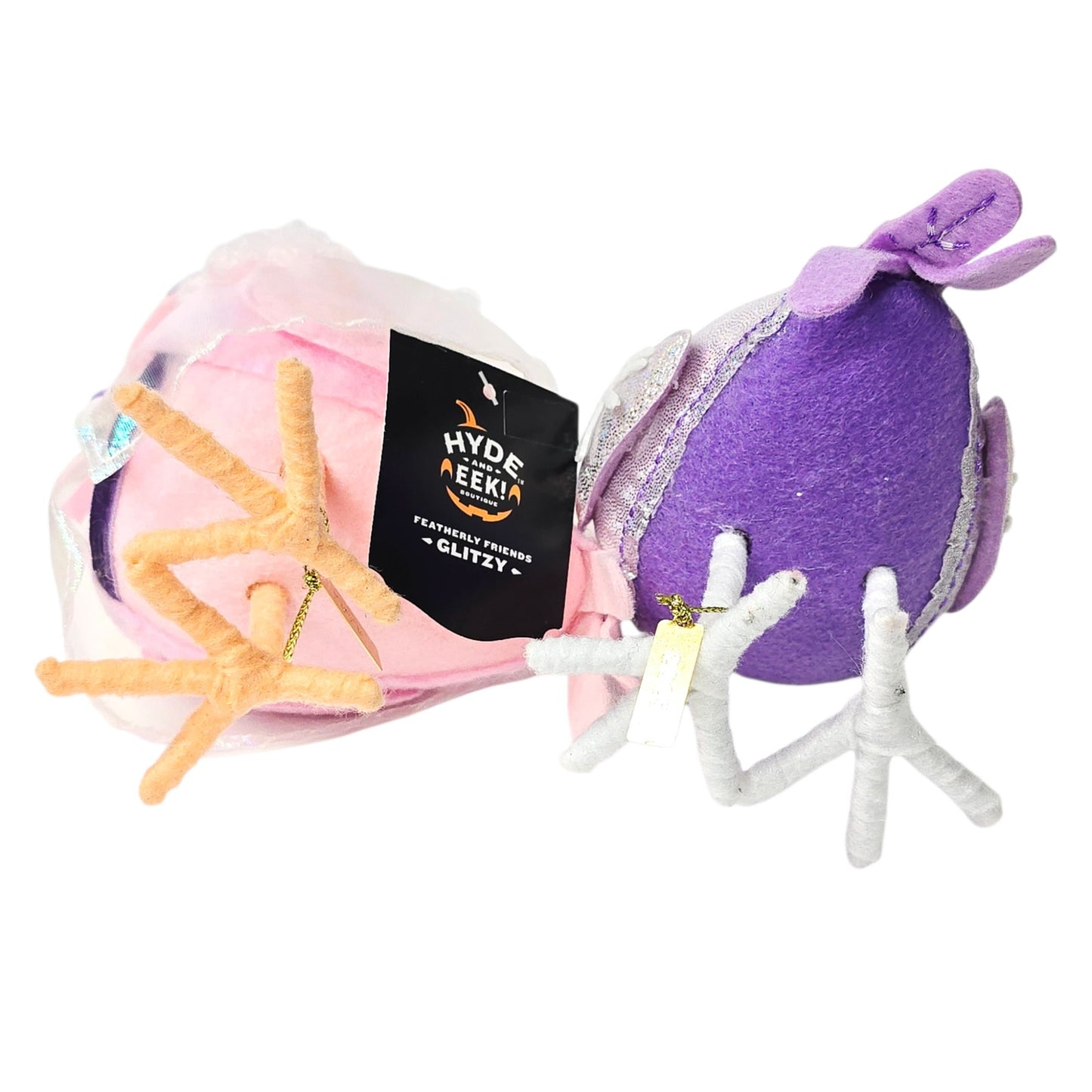 Target 2025 "Glitzy" & "Bonita" Halloween Birds | Wicked Glinda Style Good Witch & Skeleton Pair