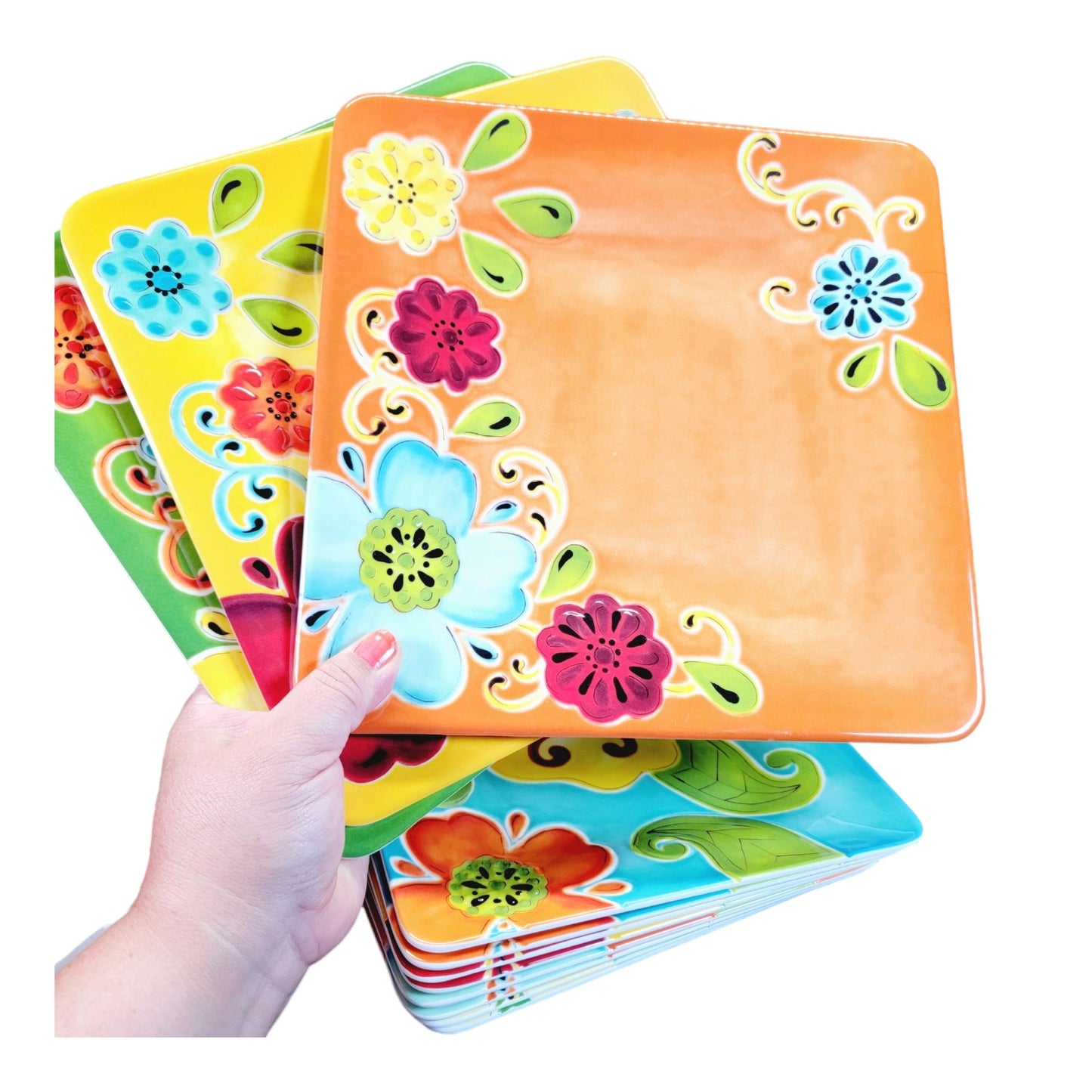 Laurie Gates 11 piece Melamine Garden Party Plates Set