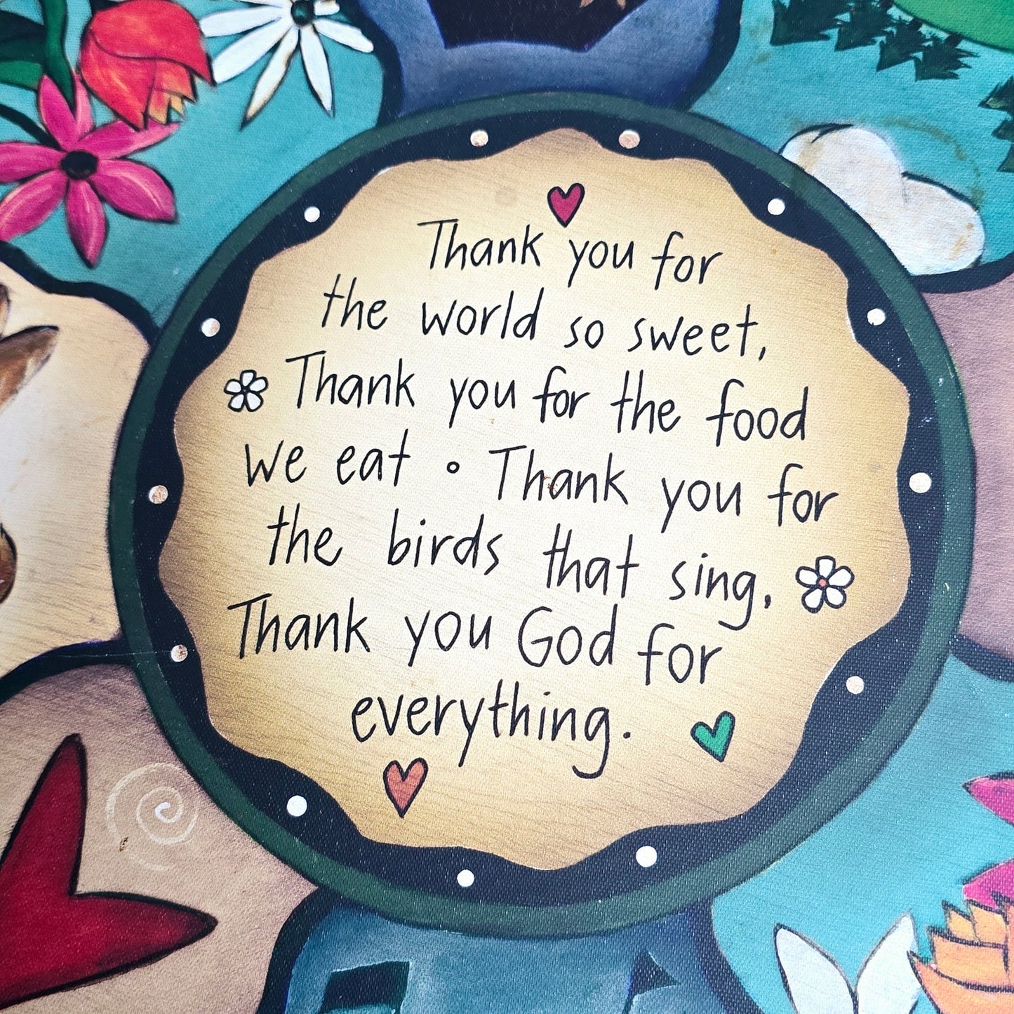 18" Lazy Susan: Thankful Prayer Harvest Table, Sweet Table Talk By Demaco 2015