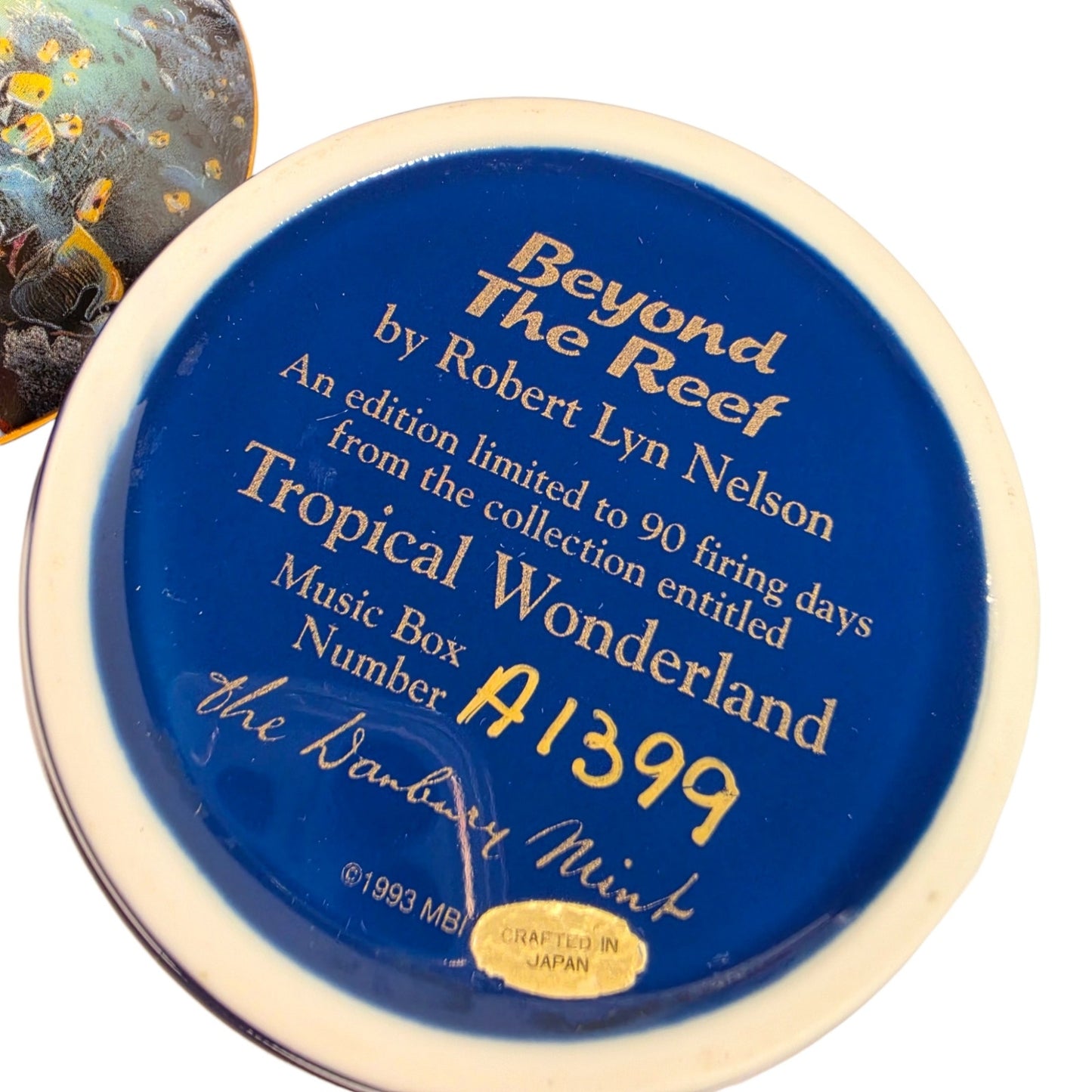 Lot 5 Danbury Mint Robert Lynn Nelson Tropical Wonderland Music Trinket Boxes