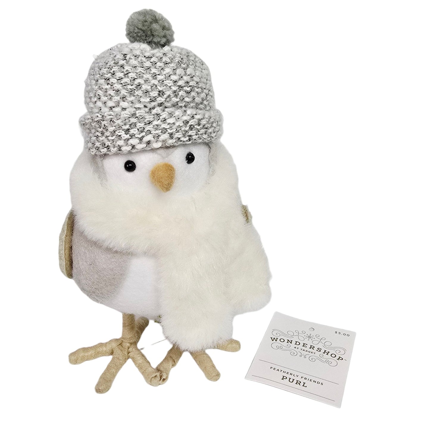 2022 Featherly Friends Purl Winter Target Bird Gray Knit Snow Hat and Cozy Scarf