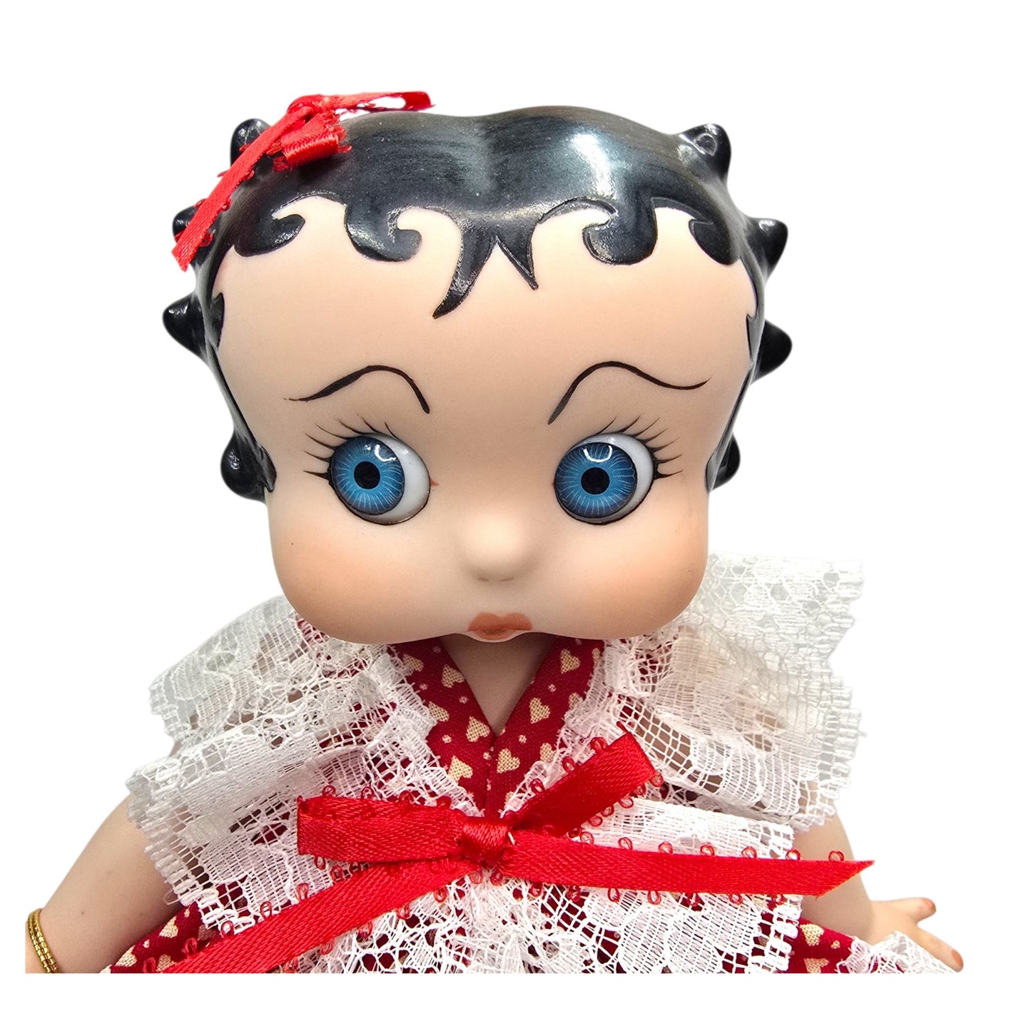 (Reserved for Customer) Fantasies in Porcelain Betty Boop Doll – 9.5" Red Lace Dress – Connie’s Dolls – Vintage