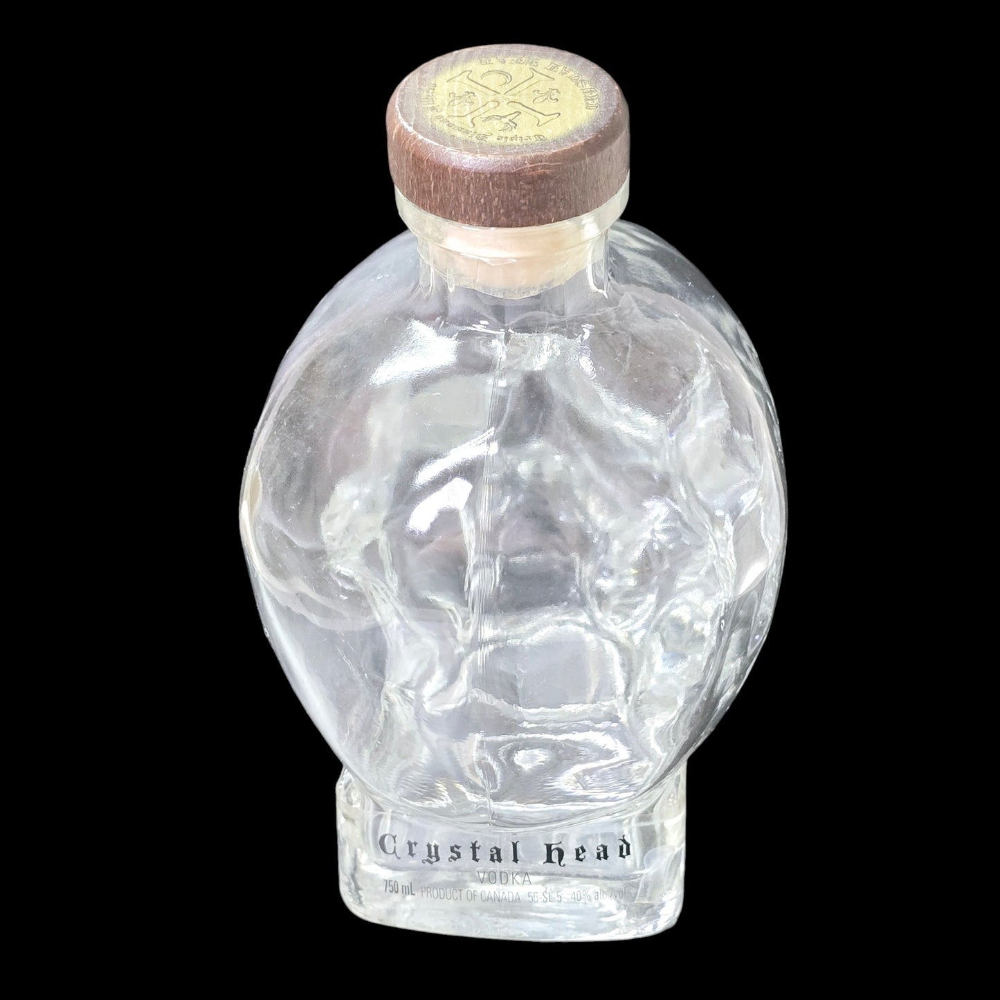 Smaller Crystal Head Vodka Skull Bottle (Empty) 750 ml w/Original Stopper 7"