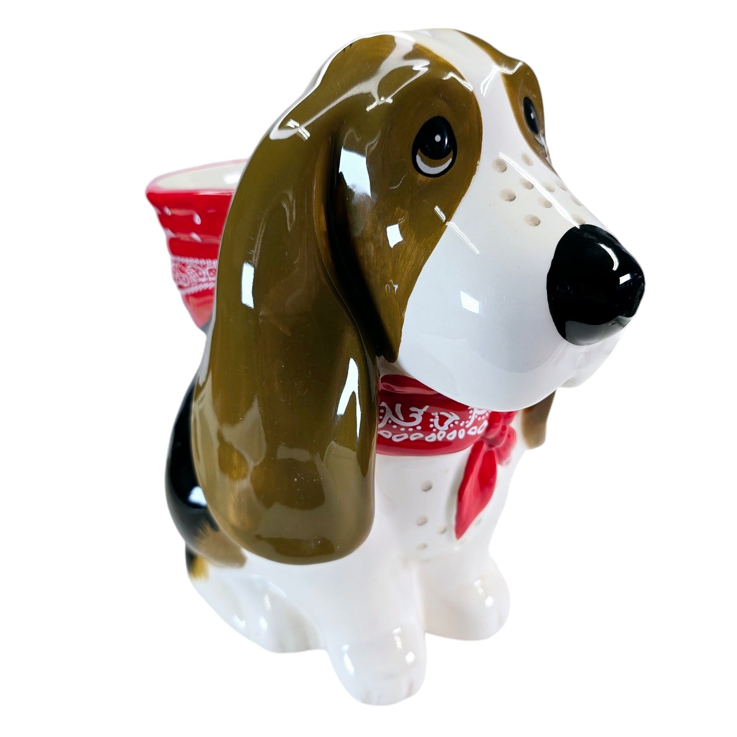 Pioneer Woman Charlie Utensil Crock Bandana Hound Dog

Size: 9.5" H x 8" W