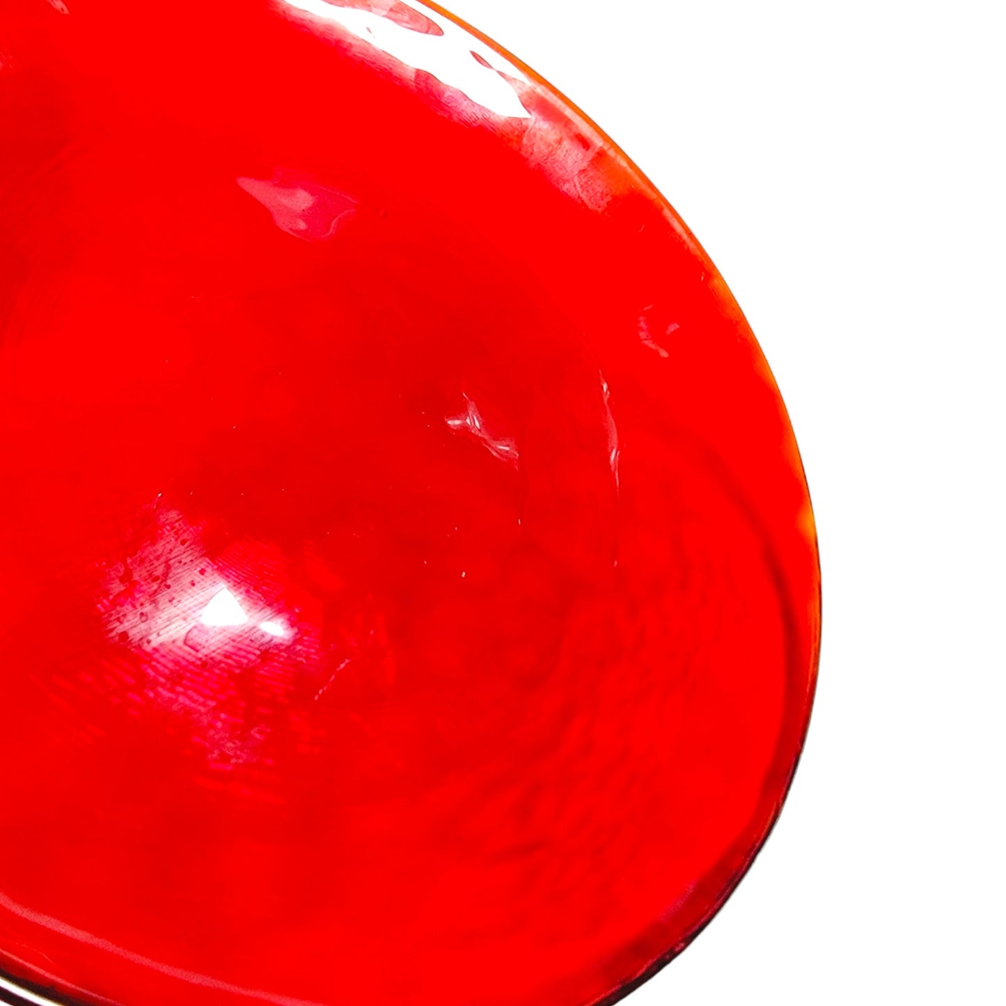 Ruby Red Recycled Glass Plate 7.75" D